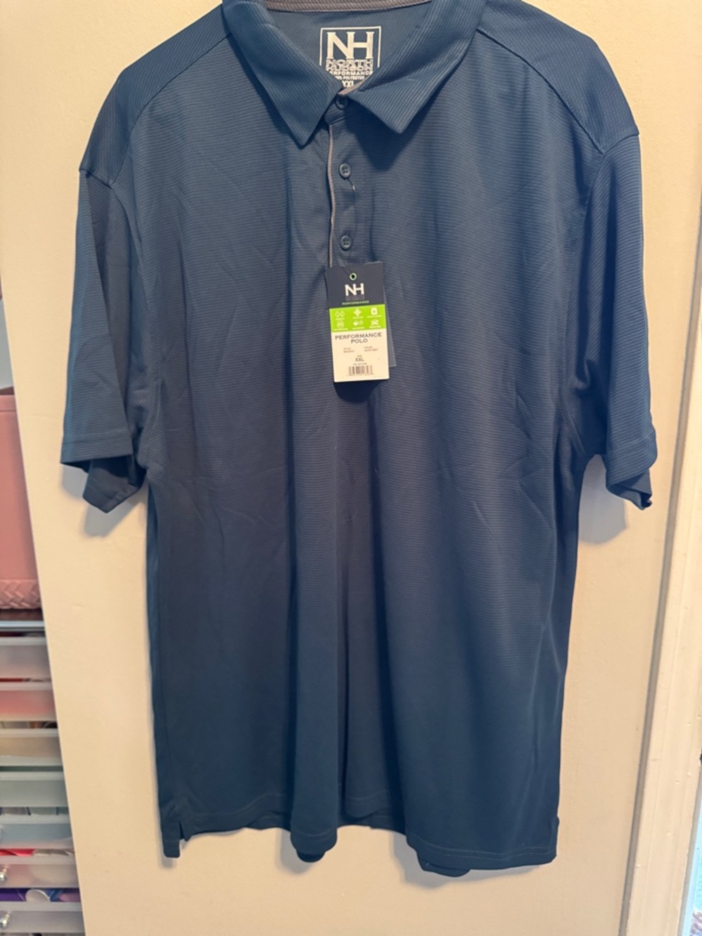 Performance Polo Shirt in Navy for Men